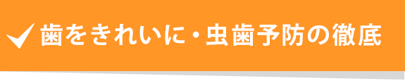 歯をキレイに・虫歯予防の徹底