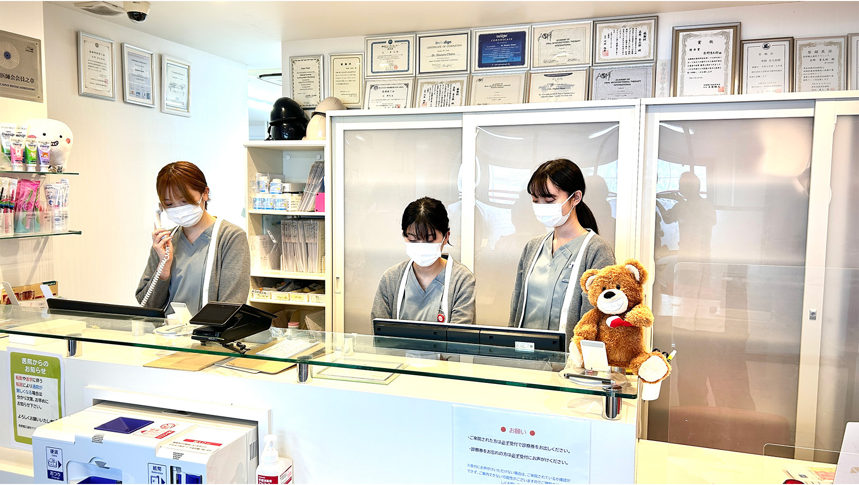 写真：受付